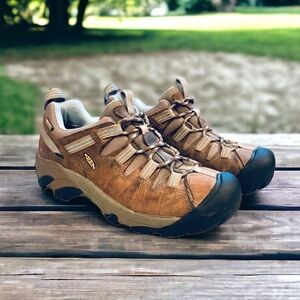 KEEN Shoes Women 10 Targhee II Waterproof Hiking Sneakers Brown Leather 1004085